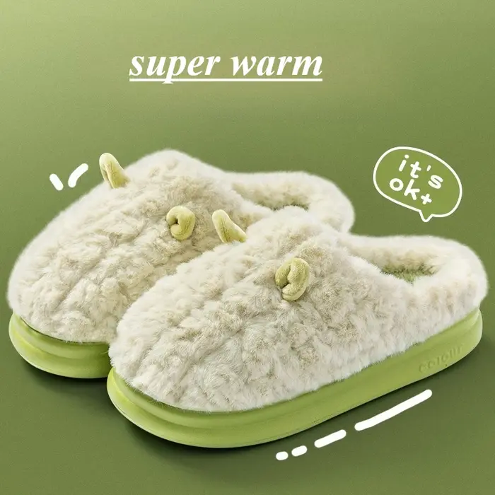 Pantoufles en coton pour femmes automne et hiver 2025