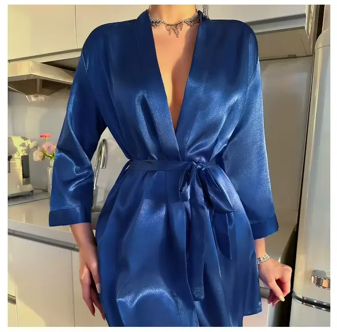 Robe de nuit en Satin solide