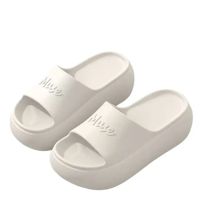 Chaussons antidérapants à semelle épaisse, style été, confortables pour la maison, rehaussants, pour
