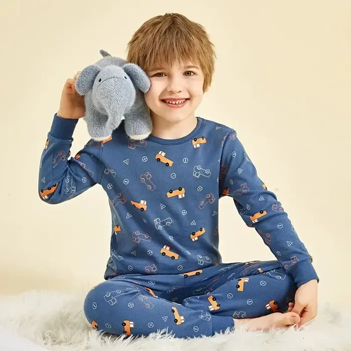 Pyjamas pour adolescents à manches longues 100% coton