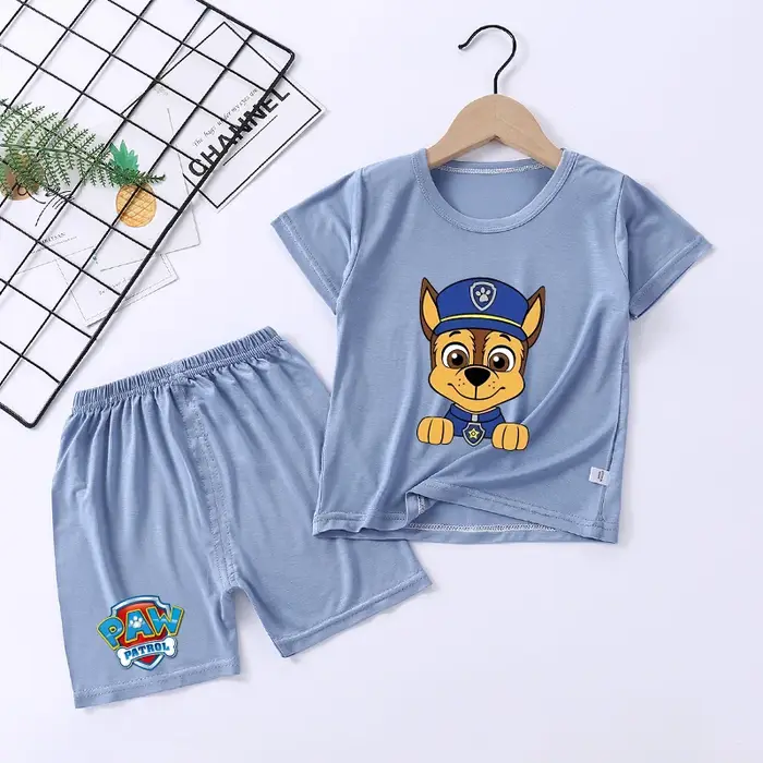 Ensemble de pyjama Paw Patrols Chase Skye, vêtements d'été pour la maison, pyjama de dessin animé Kawaii à manches courtes, vêtements de nuit, cadeaux d'anniversaire