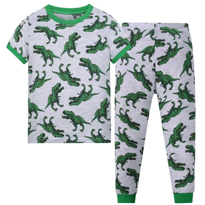 Ensemble de pyjamas pour enfants, pour garçons, plusieurs styles, imprimé dinosaure T-Rex et monster