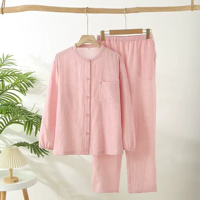 Ensemble pyjama japonais unisexe pour Couple, 100% coton Double gaze, doux et respirant, vêtements d