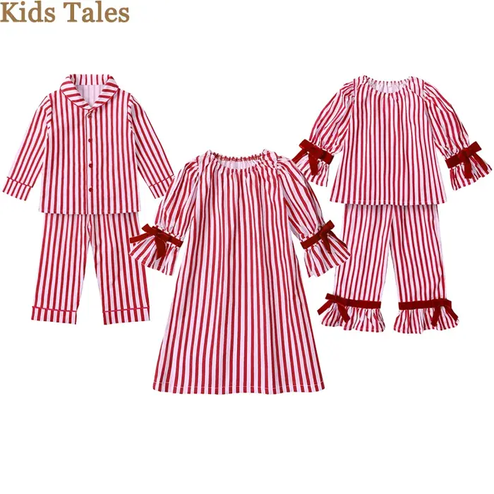 100% coton mode enfants pyjamas ensembles