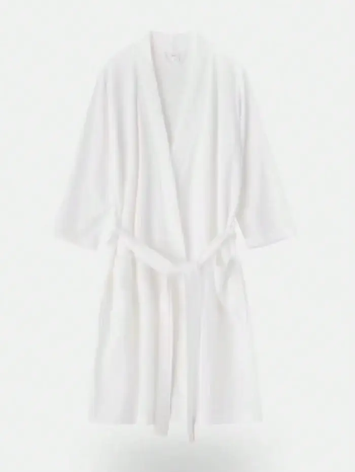 Peignoir unisexe en tissu gaufré pour hommes et femmes, fin et respirant, idéal pour l'été, hôtel, s