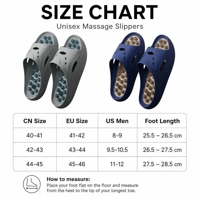Chaussons de massage par acupression pour hommes