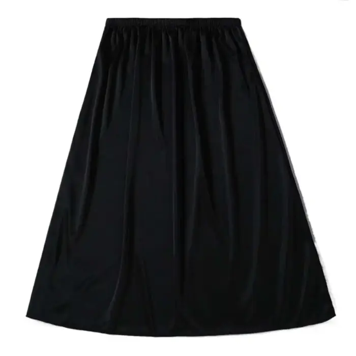 Robe Simple en Satin de soie, sous-jupe fine, taille haute, jupe de sécurité, doublure de jupon, dem