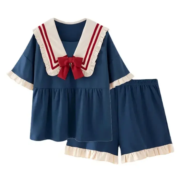 Pyjama Kawaii à manches courtes pour femmes et filles