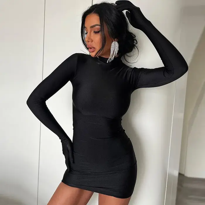 Robe gant Sexy à manches longues pour femmes