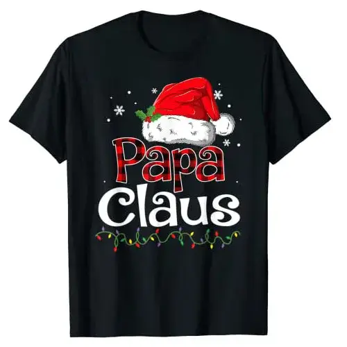 Pyjama de noël pour Papa, père noël, amusant, T-Shirt assorti pour la famille, cadeaux, grand-père,