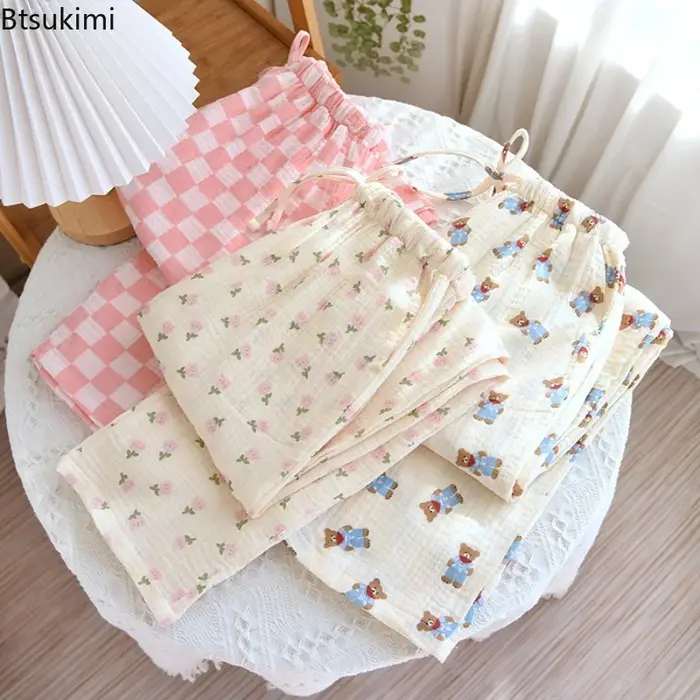 Nouveau Pantalon de Pyjama Femme Printemps 2026