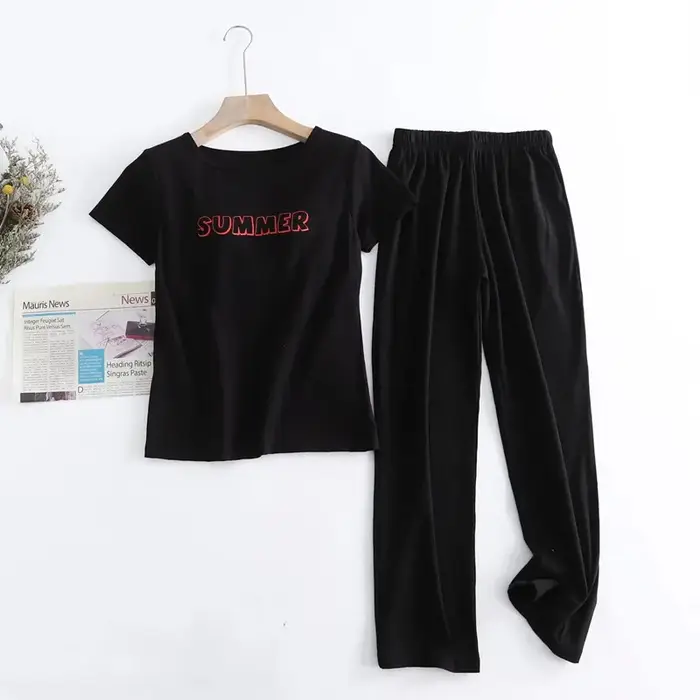 Ensemble de pyjama décontracté pour femme avec soutien-gorge intégré