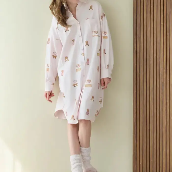 Pyjama Gelato Pique Gerpique, nouvelle collection automne-hiver, motif ours crème glacée, col à reve