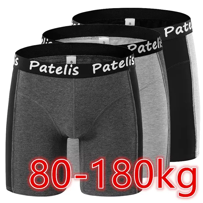 Boxers pour hommes, sous-vêtements grande taille pour 80-180kg