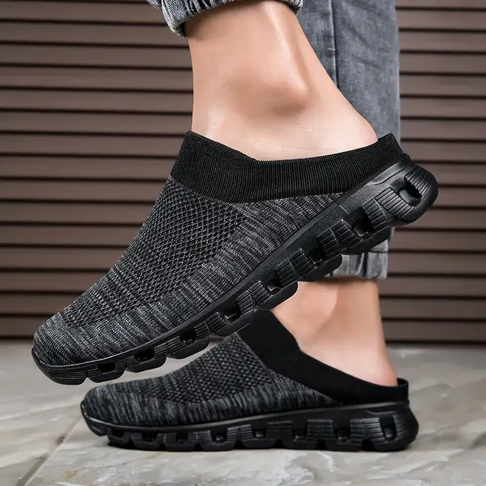 2025 unisexe pantoufles mocassins hommes mode respirant maison femmes fond épais diapositives Couple marche chaussures décontractées grande taille baskets