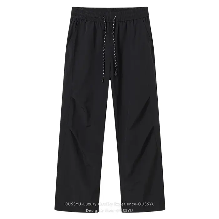 Pantalon décontracté d'été pour homme en soie glacée