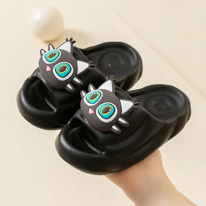 Chaussons 3D Monster Cat pour enfants en bas âge, antidérapants, à séchage rapide, respirants, sanda