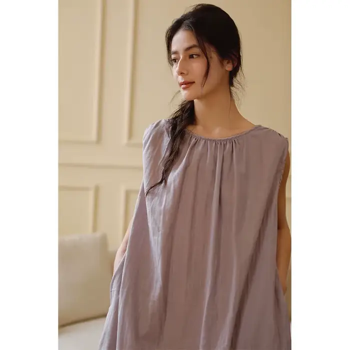 Vêtements de maison d'été en coton Double couche de gaze
