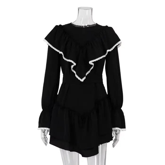 Robe de soirée Corset élégante pour femmes, vêtements Y2K INS, mode décontractée, manches longues év