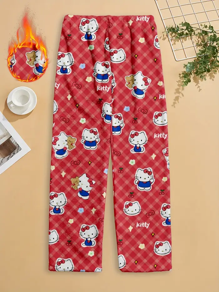 Pantalon de pyjama pour femme avec motifs de dessins animés mignons