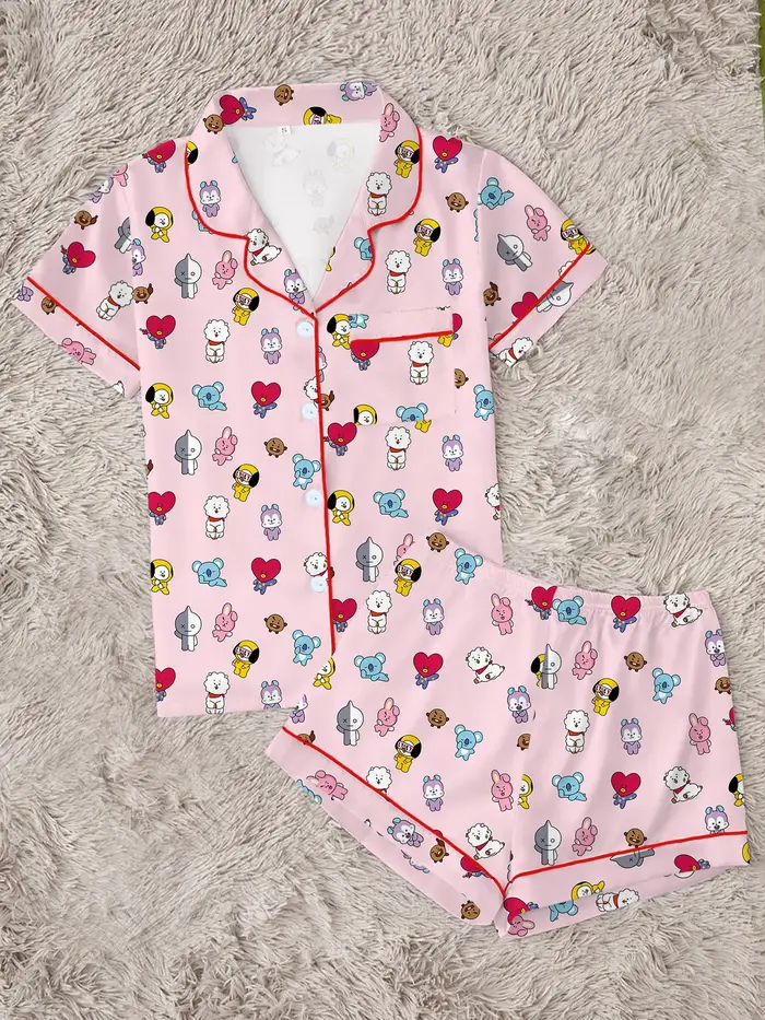 LINE FRIENDS bt21 KPOP – pyjama multicolore pour femmes