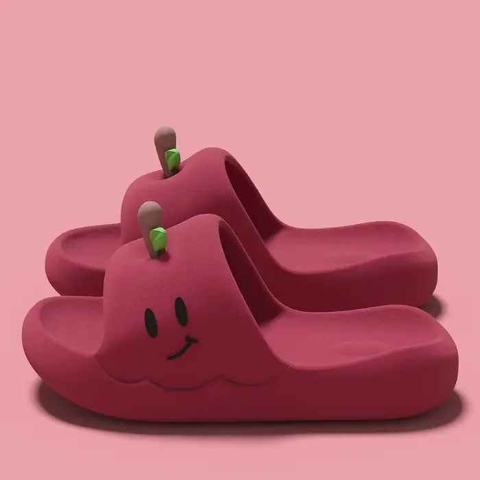 Pantoufles d'intérieur épaisses en EVA motif pomme de dessin animé pour femme, collection été 2026 –