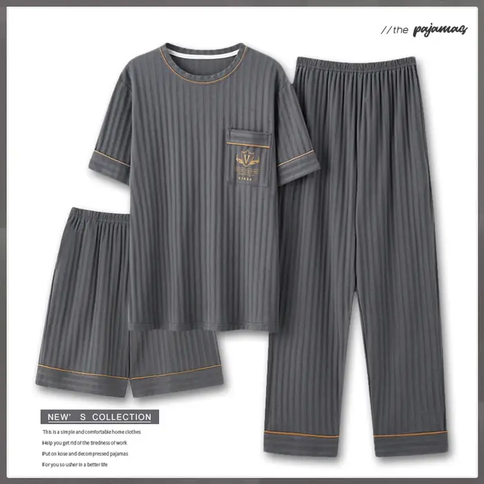 Ensemble pyjama 3 pièces pour hommes