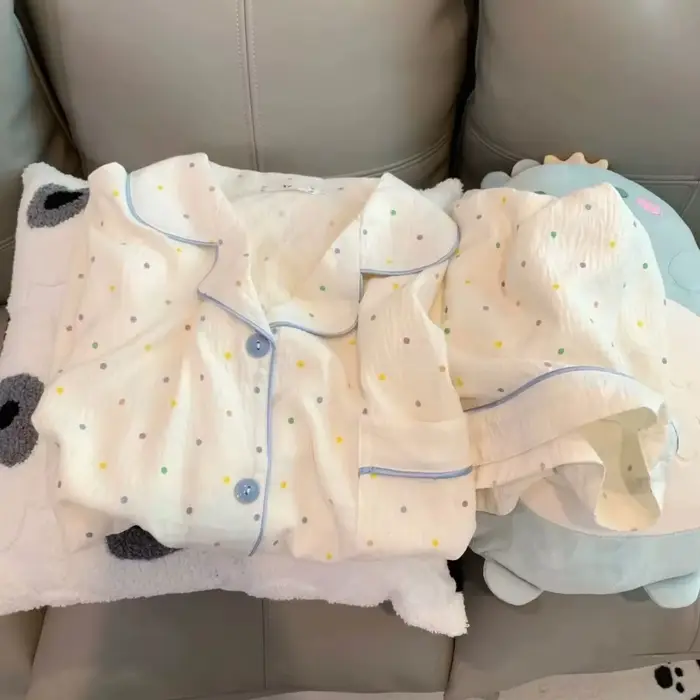 Pyjama imprimé à pois pour femmes