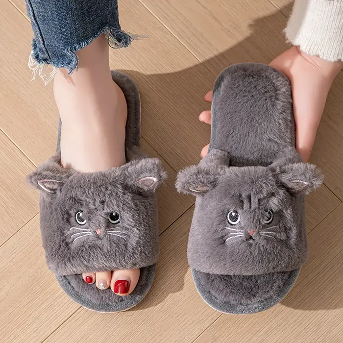 Nouvelles pantoufles moelleuses unisexe pour femme et fille