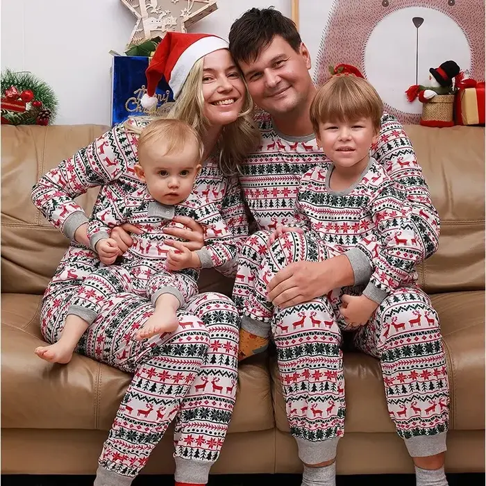 Pyjama assorti pour toute la famille, nouvel an, père, mère, enfants, ensemble de vêtements pour béb