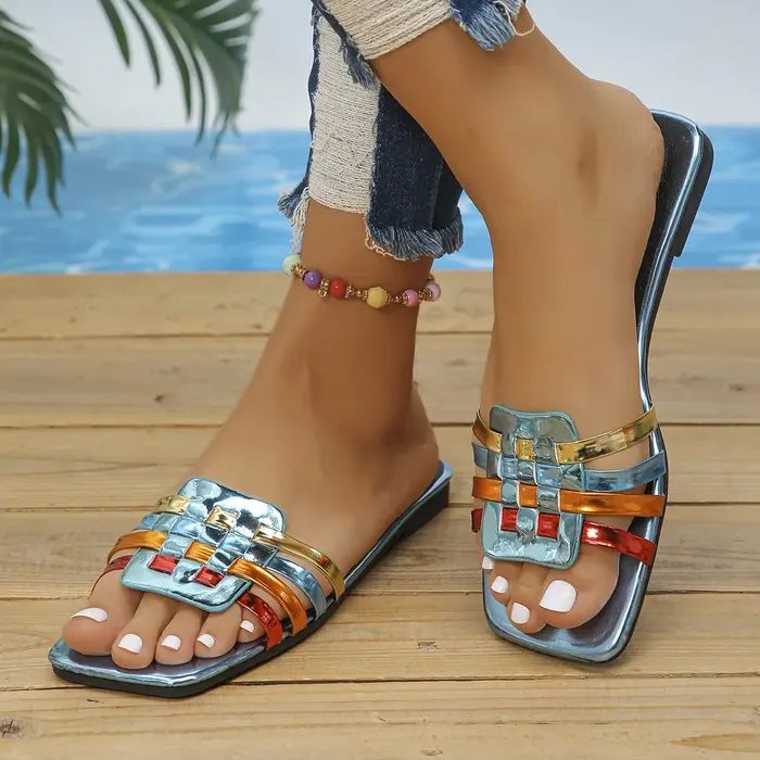 Pantoufles Plates de Luxe pour Femme