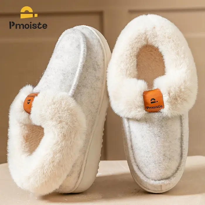 Pantoufles à plateforme pour femmes, chaussures compensées en mousse à mémoire de forme TPR, semelle