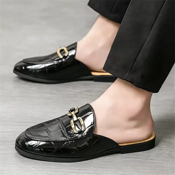 Nouvelles mules décontractées pour hommes, motif alligator, mocassins respirants, chaussures d'été tendance, chaussures pour hommes