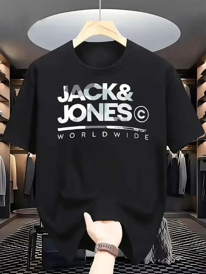 T-shirt JACK JONES 2026 pour hommes et femmes, T-shirt en coton à manches courtes, marque de luxe, t