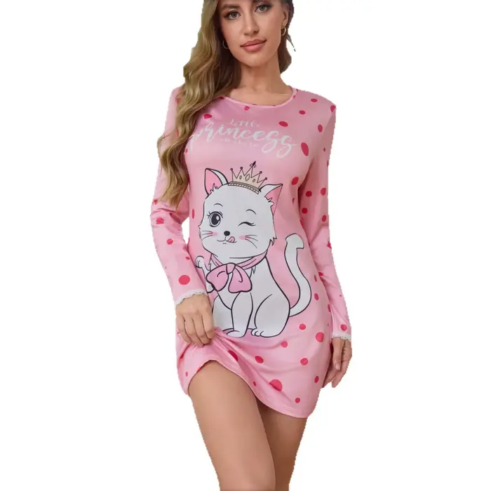 Robe longue pyjamas déshabillé dames chemises de nuit pour dormir vêtements