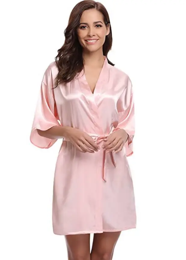 Nouvelle soie Kimono Robe peignoir femmes
