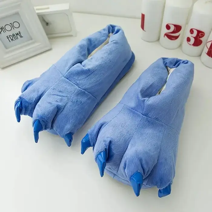 Pantoufles de dessin animé point griffe d'animal Kigurumi Onesies pyjamas chaussures enfants adultes Kawaii pattes drôles décontracté Cosplay accessoire tenue de fête