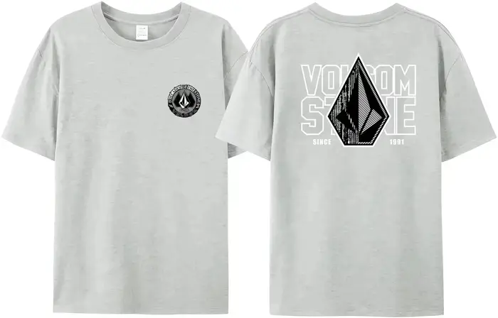 Volcom Obsidian T-shirt pour femme et homme, vêtements en pur coton, hauts à manches courtes, nouvel