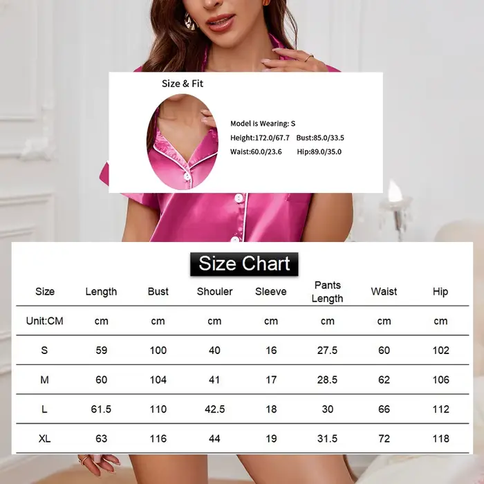 Pyjama luxueux en Satin pour femmes