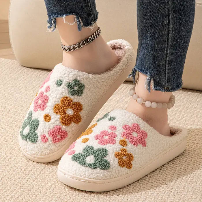 Pantoufles en coton pour femmes