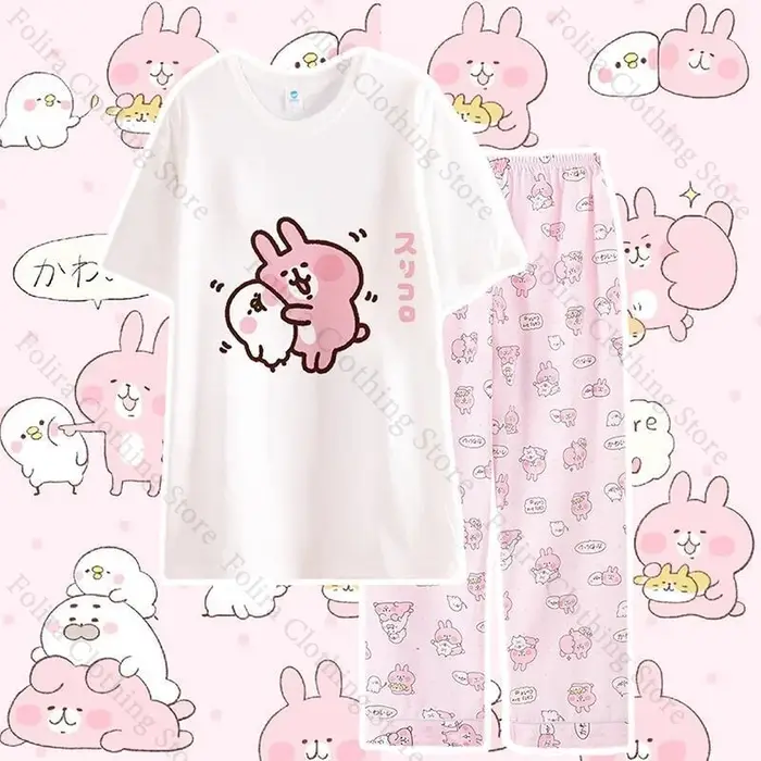 Kawaii Kanahei imprimé coton femmes pyjamas vêtements de nuit été pyjama ensembles