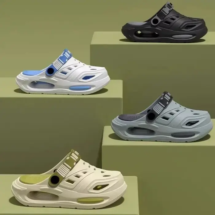 Chaussons d'été pour hommes, pantoufles d'extérieur à semelle épaisse, antidérapantes, résistantes à l'usure, anti-odeur, bidirectionnelles