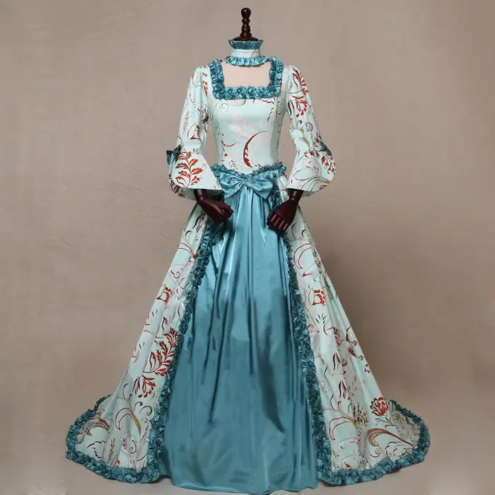 Robe de reine victorienne médiévale pour femmes, robe de bal gothique, Costume de Cosplay de fête fa