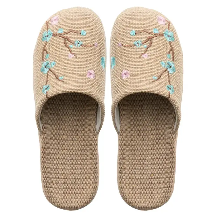 Chaussons d'intérieur en lin de style chinois pour femmes et hommes, collection Printemps-Été 2025, 