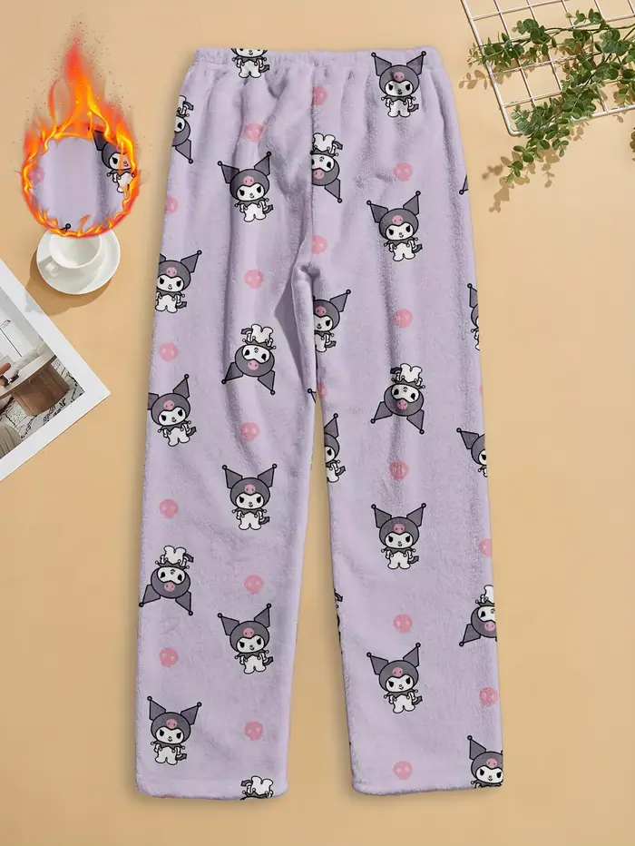 Pantalon de pyjama pour femme avec motifs de dessins animés mignons