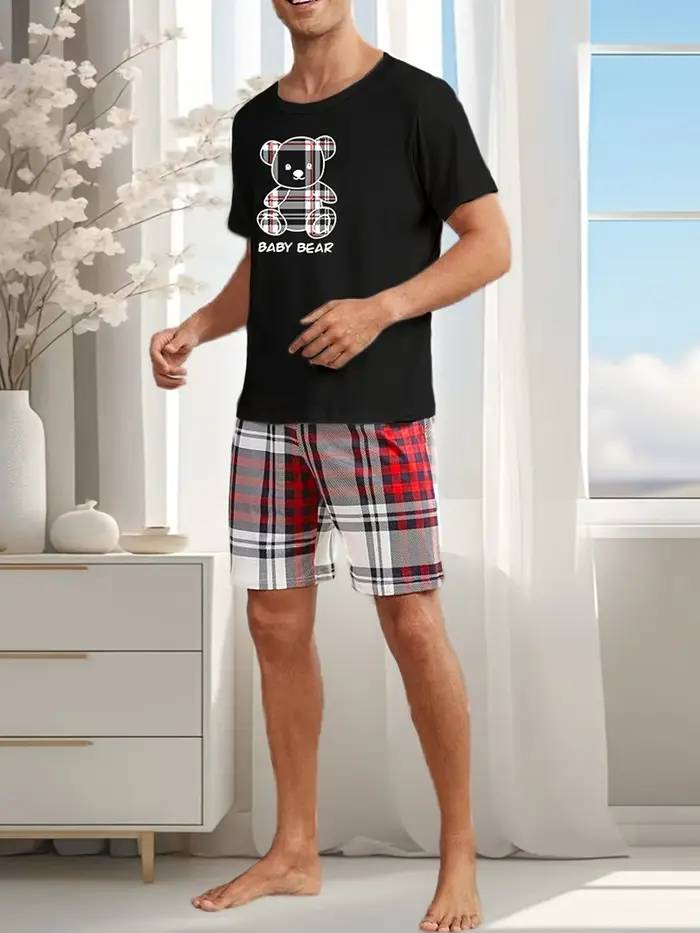 Ensemble pyjama imprimé lettres ours