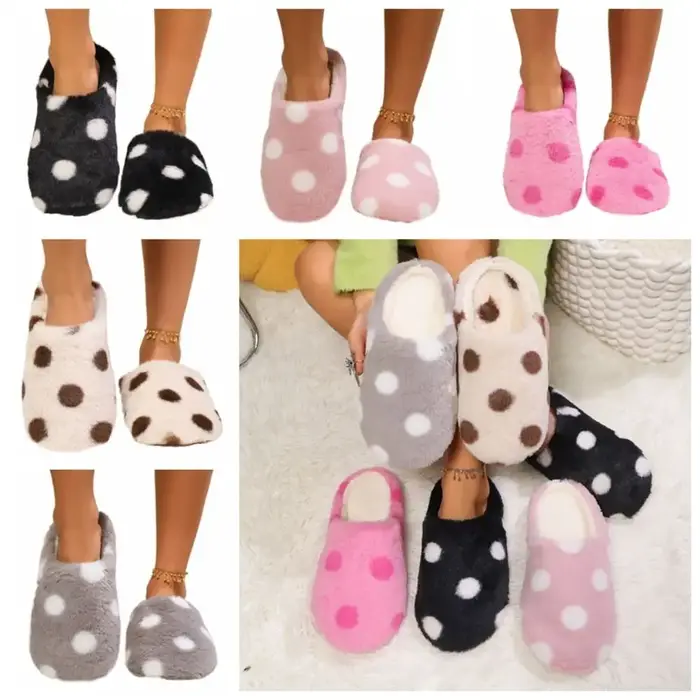 Chaussons silencieux à semelle souple en peluche