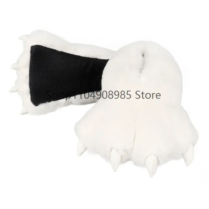 Chaussons amusants en forme de patte d'ours