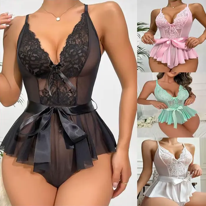 Femmes Pyjamas Vêtements De Nuit Dentelle Pyjama Ensemble S-XL Sexy