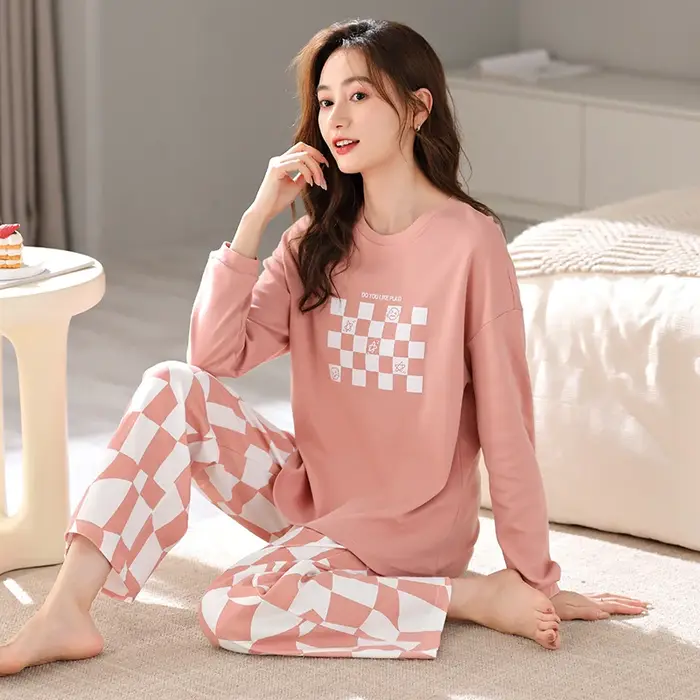 Ensemble pyjama 100% coton pour femmes